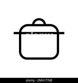 Pan icon line isolated on white background. Black flat thin icon on modern outline style. Linear symbol and editable stroke. Simple and pixel perfect Stock Vector