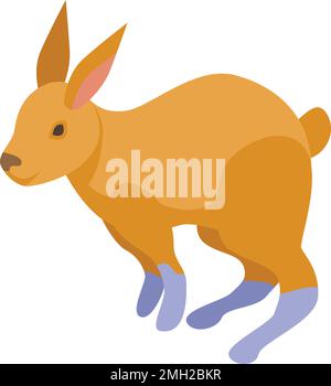 Rabbit icon isometric vector. Animal pet. Easter bunny Stock Vector