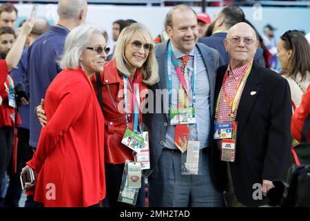 Kansas City Chiefs quarterback Patrick Mahomes (15) before the NFL Super  Bowl 54 football game against the San Francisco 49ers Sunday, Feb. 2, 2020,  in Miami Gardens, Fla. (AP Photo/Seth Wenig Stock Photo - Alamy