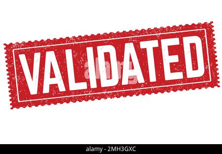 Validated grunge rubber stamp on white background, vector illustration Stock Vector
