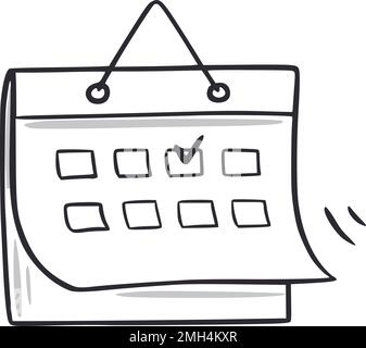 calendar reminder hand draw style Stock Vector Image & Art - Alamy