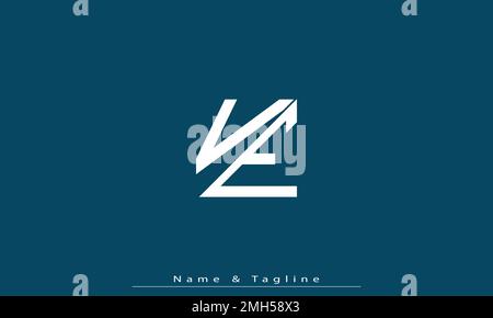 Alphabet letters Initials Monogram logo VE , EV Stock Vector