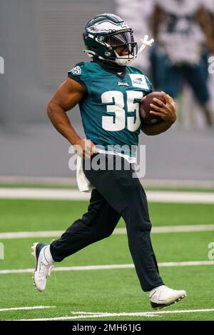 Philadelphia Eagles running back Boston Scott (35) runs against