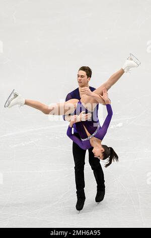 Sophia SCHALLER & Livio MAYR (AUT), during Pairs Short Program, at the