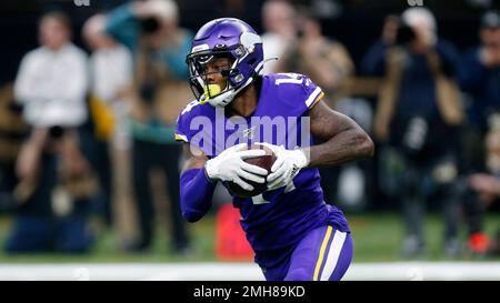 Nov 10, 2019: Minnesota Vikings wide receiver Stefon Diggs #14 during an NFL  game between the Minnesota Vikings and the Dallas Cowboys at AT&T Stadium  in Arlington, TX Minnesota defeated Dallas 28-24