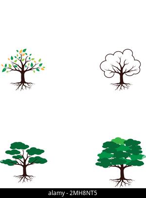 tree logo stock vektor template Stock Vector Image & Art - Alamy