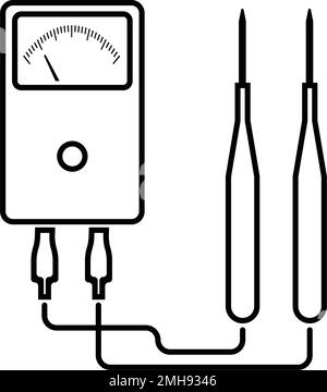 electrical measuring instruments logo illustration design Stock Vector