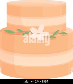 Wedding cake topper icon cartoon vector. Groom party. Bakery food Stock Vector