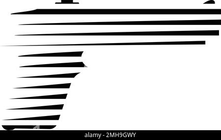 powerful pistol, gun, handgun, vector illustration Stock Vector Image ...