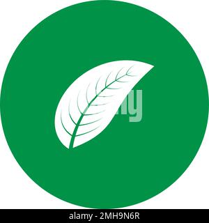 leaf logo icon vektor illustration design Stock Vector Image & Art - Alamy