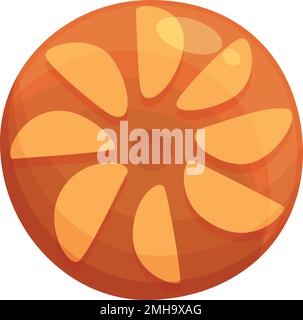 Apple upside-down cake icon cartoon vector. Pineapple restaurant. Cooking tart Stock Vector