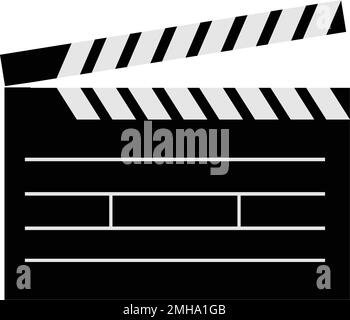 clapper board icon logo illustration design Stock Vector