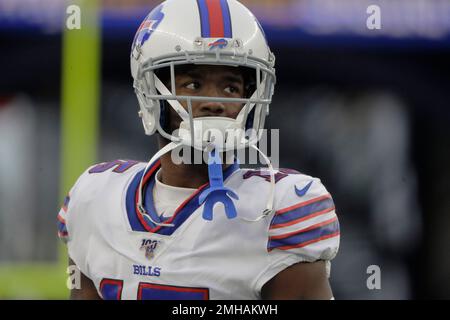 Buffalo Bills wide receiver John Brown (15) gestures after scoring a  touchdown, during the first half at an NFL football game against the Miami  Dolphins, Sunday, Nov. 17, 2019, in Miami Gardens