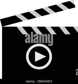 clapper board icon logo illustration design Stock Vector
