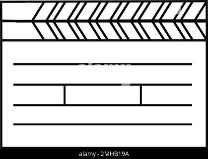 clapper board icon logo illustration design Stock Vector