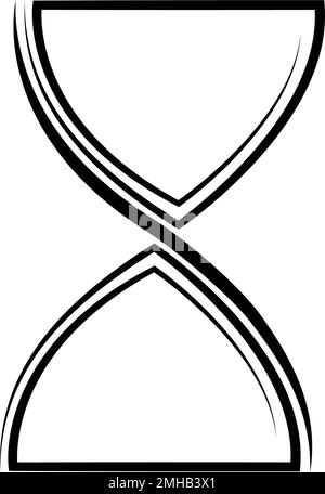 black hourglass logo illustration design Stock Vector