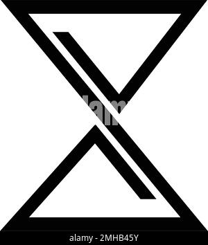 black hourglass logo illustration design Stock Vector