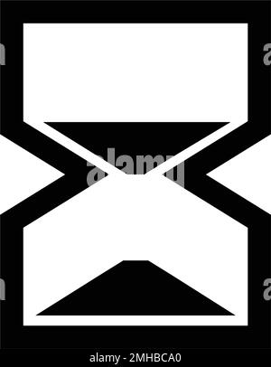 black hourglass logo illustration design Stock Vector