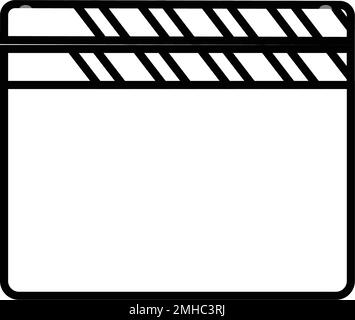 clapper board icon logo illustration design Stock Vector