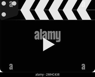clapper board icon logo illustration design Stock Vector