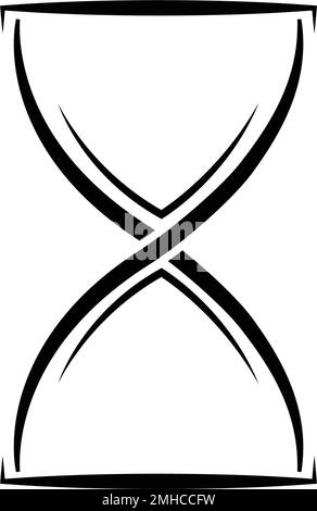 black hourglass logo illustration design Stock Vector