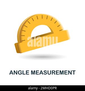 Angle Measurement icon. 3d illustration from measurement collection. Creative Angle Measurement 3d icon for web design, templates, infographics and Stock Vector