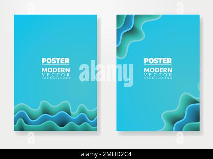 Modern banner design web template Set. Vector poster or banner design. Colorful vector design with photo space Stock Vector