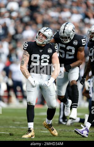 Raiders middle linebacker Marquel Lee (55) and Cincinnati Bengals