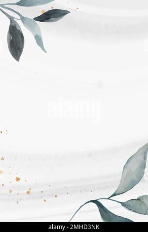 Blank leafy frame design vector Stock Vector
