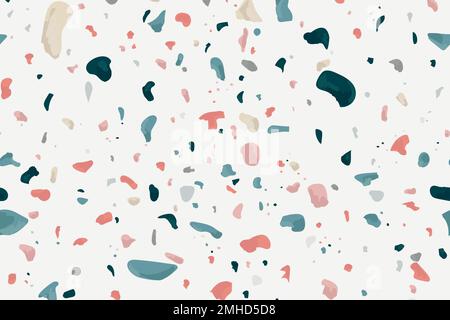 Colorful terrazzo abstract background vector seamless pattern Stock Vector