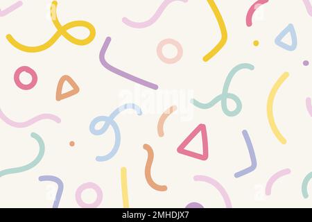 Background seamless pattern vector with cute memphis Stock Vector