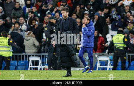 Madrid, Spain. 27th Jan, 2023. 26th January 2023; Santiago Bernabeu Stadium, Madrid, Spain, Spanish Copa del Rey Football, Real Madrid versus Atletico de Madrid; Diego Pablo Simeone Credit: Action Plus Sports Images/Alamy Live News Stock Photo