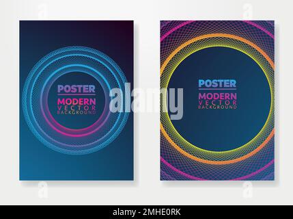 Modern banner design web template Set. Vector poster or banner design. Colorful vector design with photo space Stock Vector
