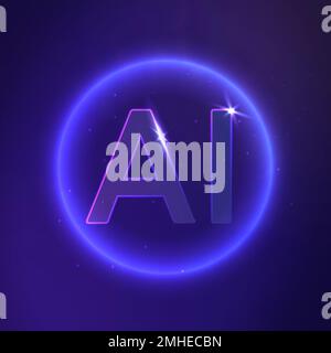 AI futuristic technology background vector Stock Vector
