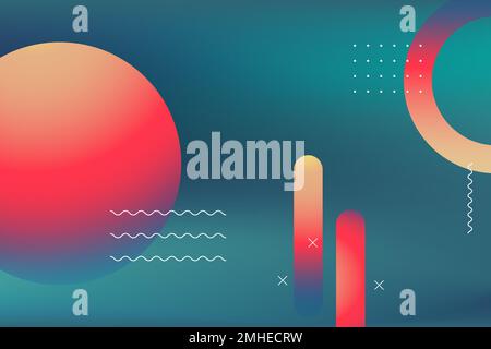 Colorful vibrant summer poster vector Stock Vector