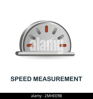 Speed Measurement icon. 3d illustration from measurement collection. Creative Speed Measurement 3d icon for web design, templates, infographics and Stock Vector