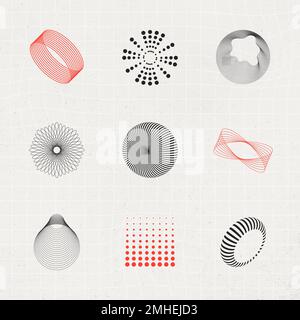 Abstract 3D design elements collection vector Stock Vector