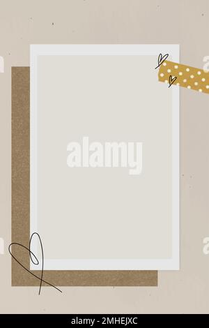 Blank collage photo frame template vector Stock Vector