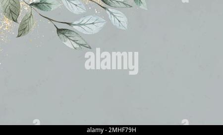 Blank leafy frame design background vector Stock Vector