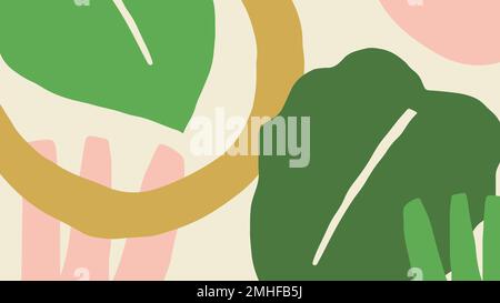 Colorful and bright tropical patterned banner vector Stock Vector