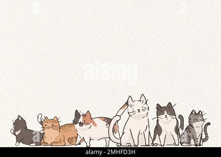 Cat  lover pattern background template vector Stock Vector