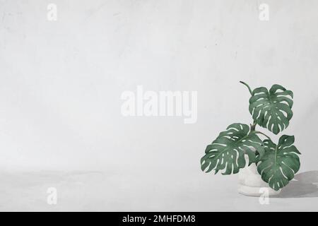 Blank monstera leaves frame vector Stock Vector