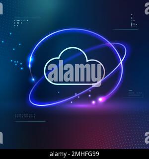 Computer cloud network technology vector Stock Vector
