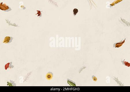 Blank floral autumn frame vector Stock Vector