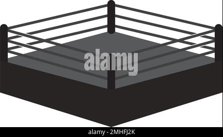 boxing ring logo vector illustration design template. Stock Vector
