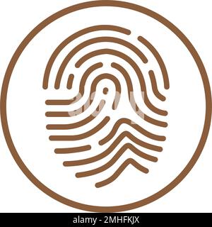 fingerprint logo vector illustration simple design Stock Vector