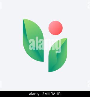 Sustainable business vector logo leaf icon design Stock Vector