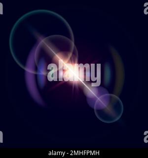 Rainbow spectrum ghost effect vector lens flare Stock Vector