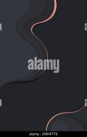 Abstract dark blue curve background vector Stock Vector
