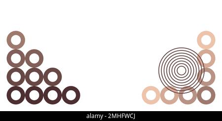 Bauhaus geometric border. Design with different shapes. Stock Vector